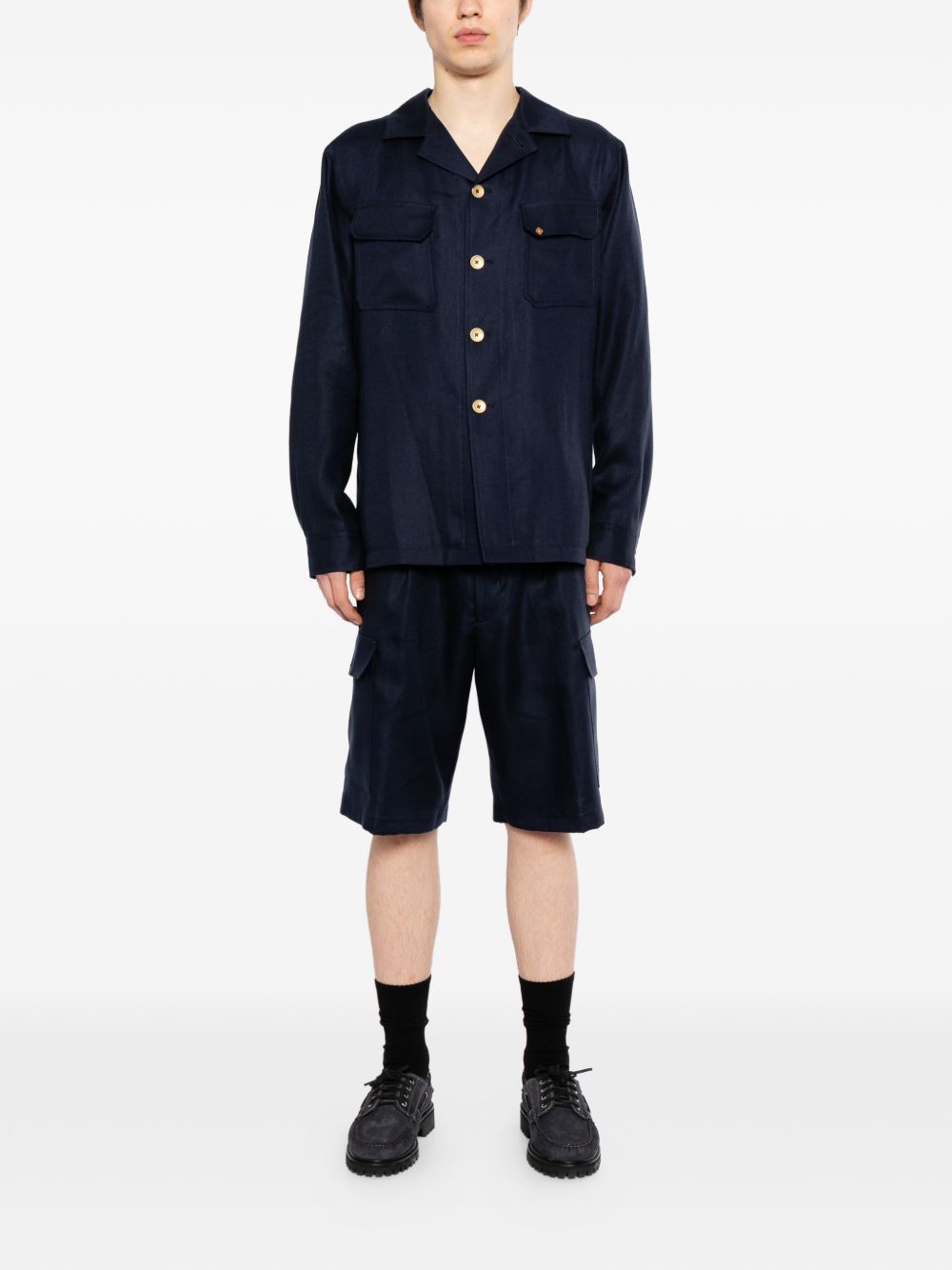 chest flap pocekts jacket