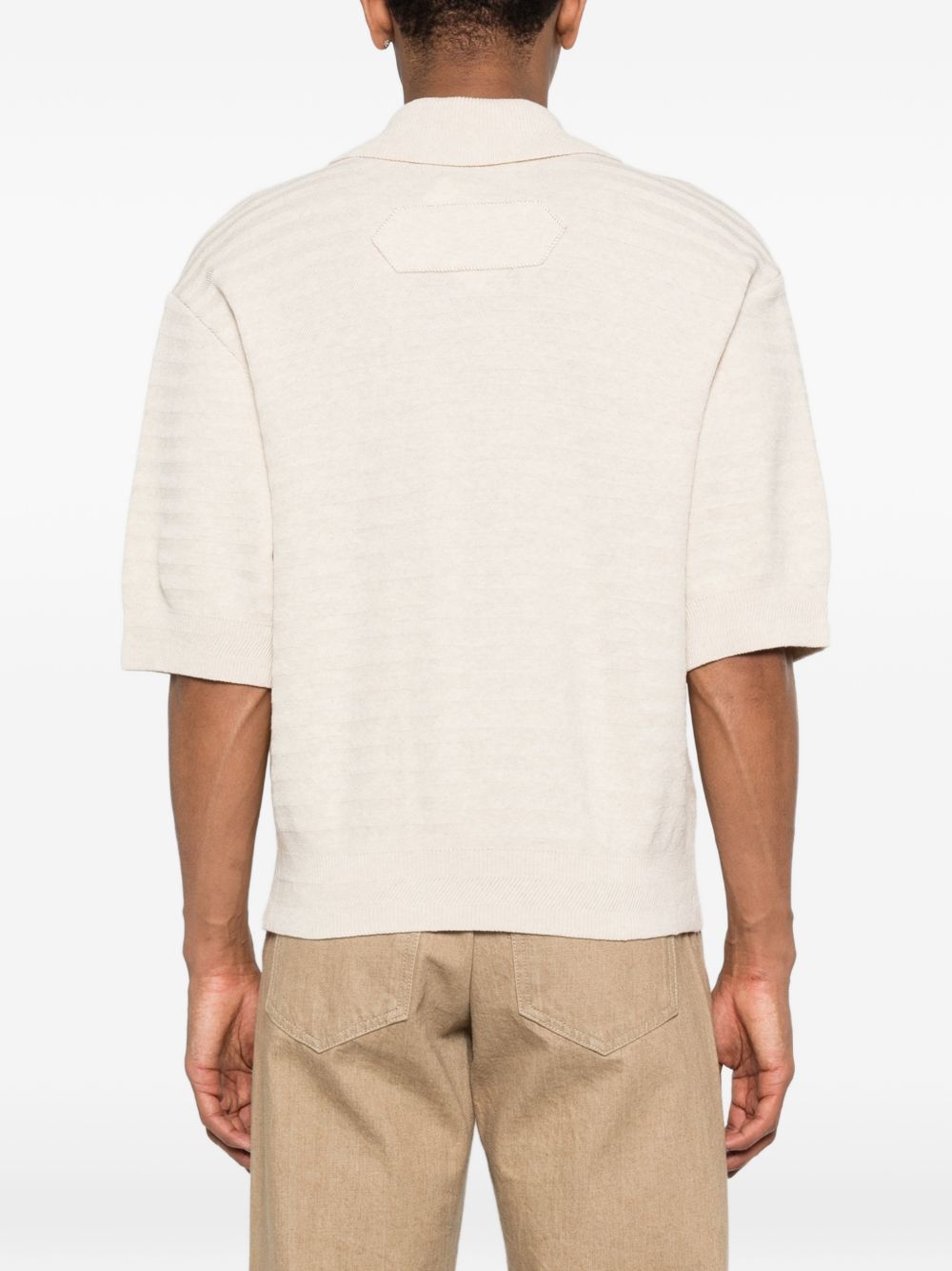 collar short-sleeve sweater