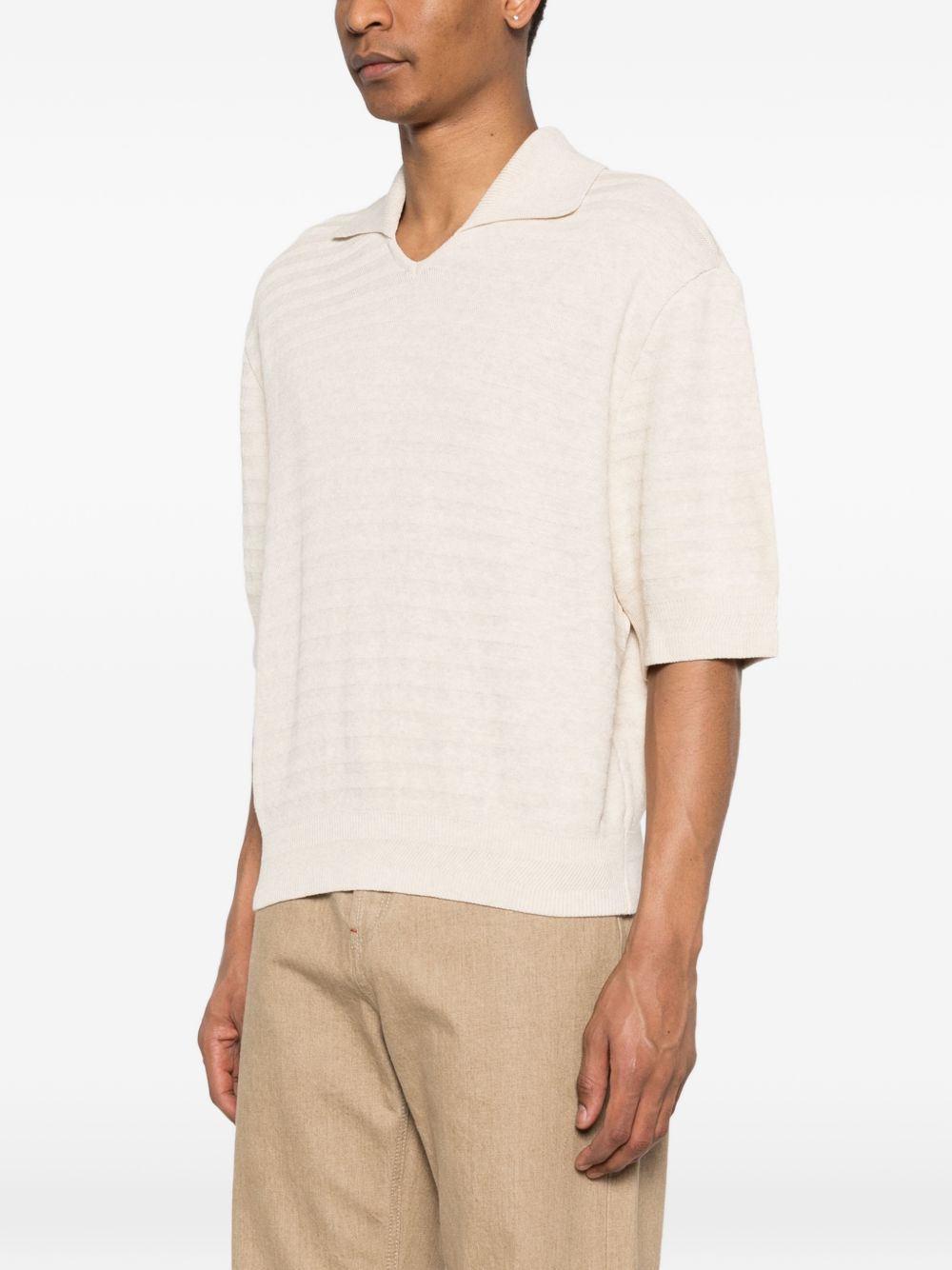 collar short-sleeve sweater
