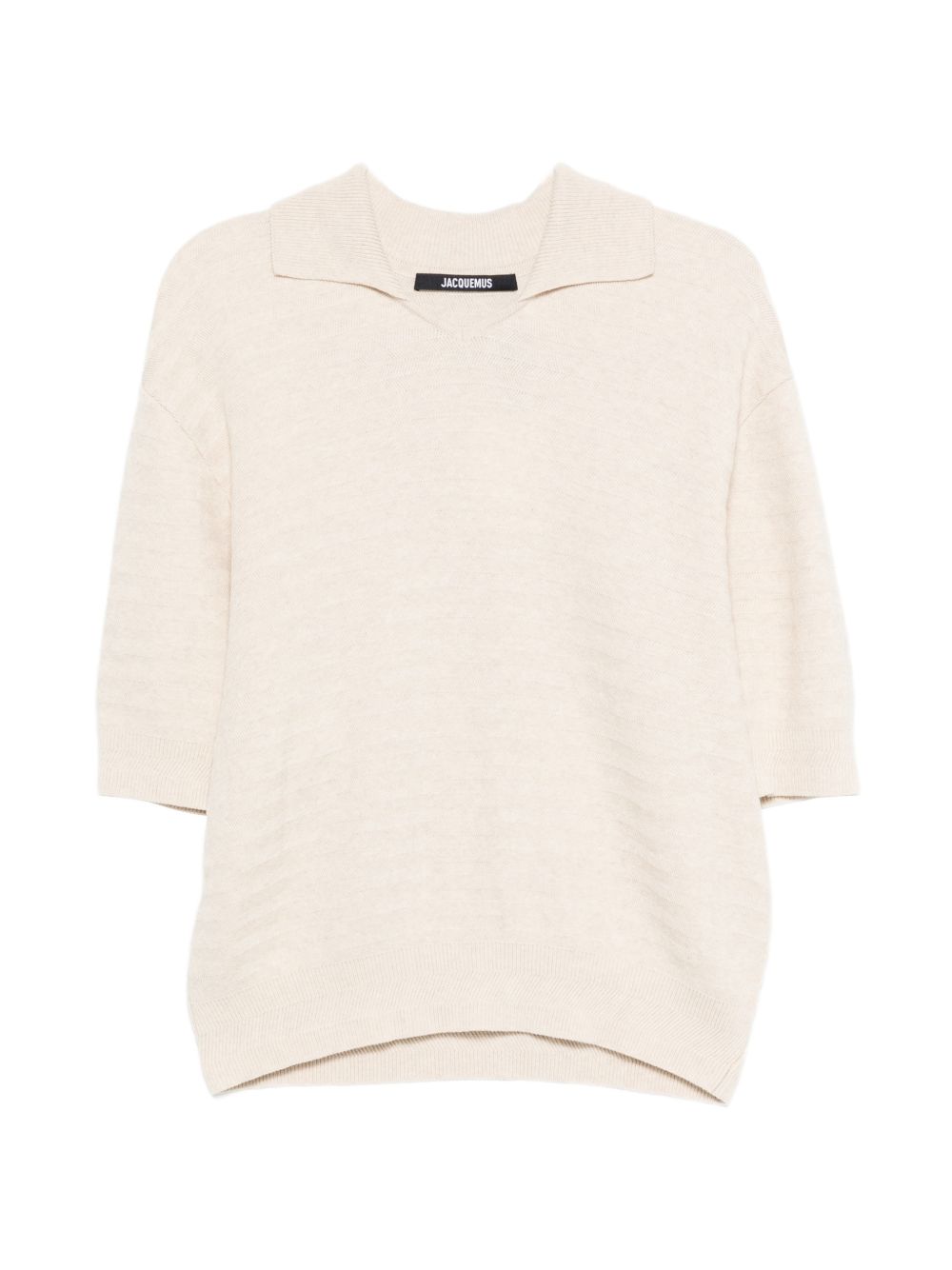 collar short-sleeve sweater
