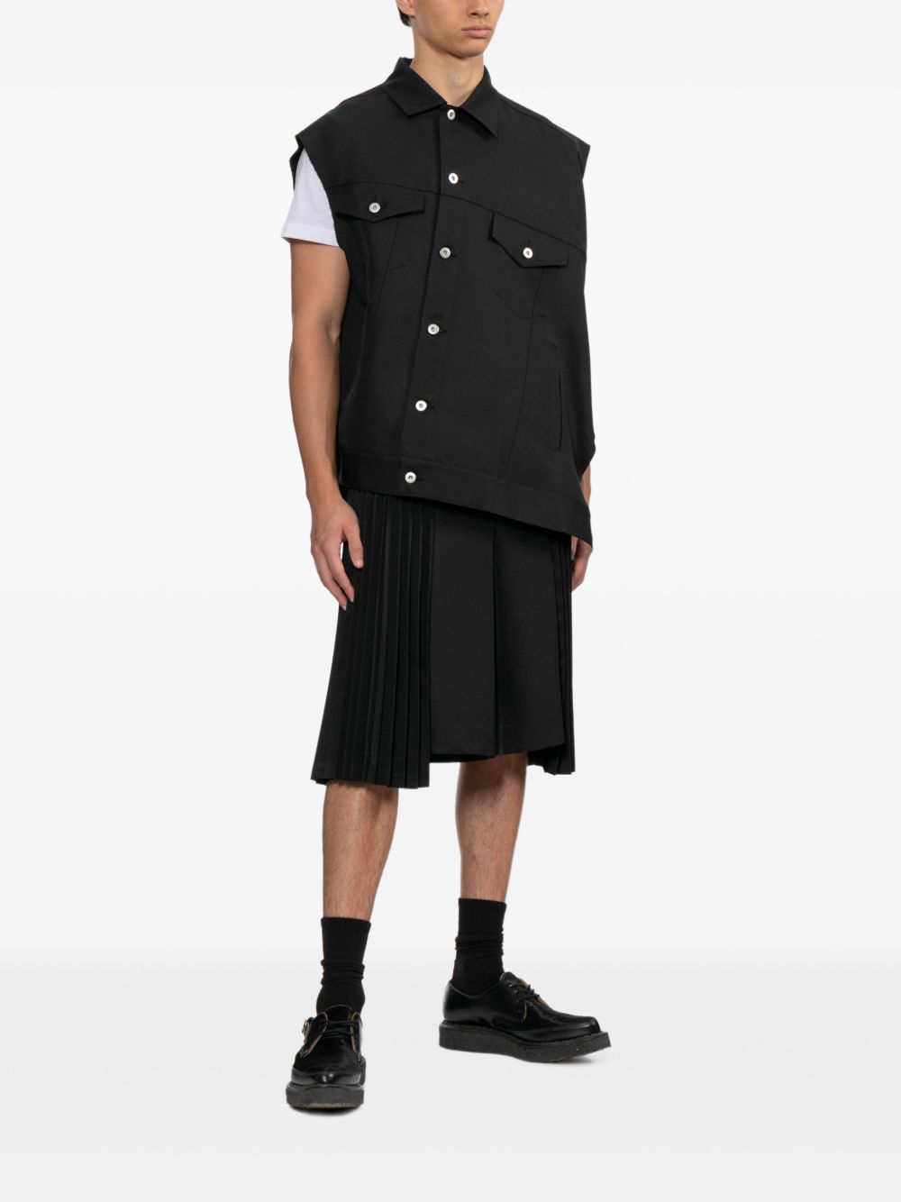pleated shorts
