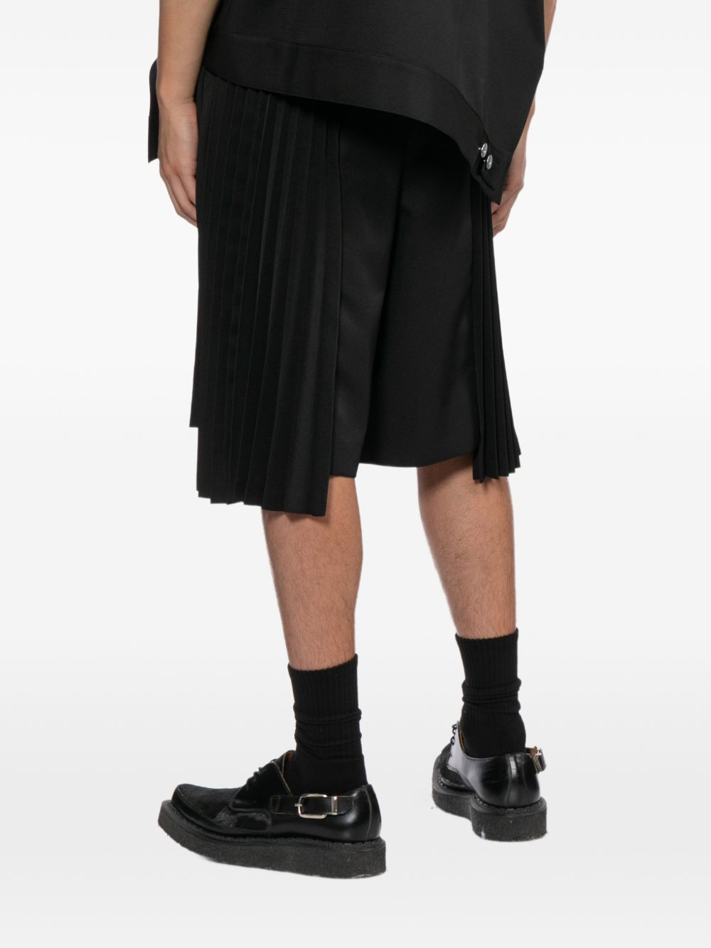 pleated shorts