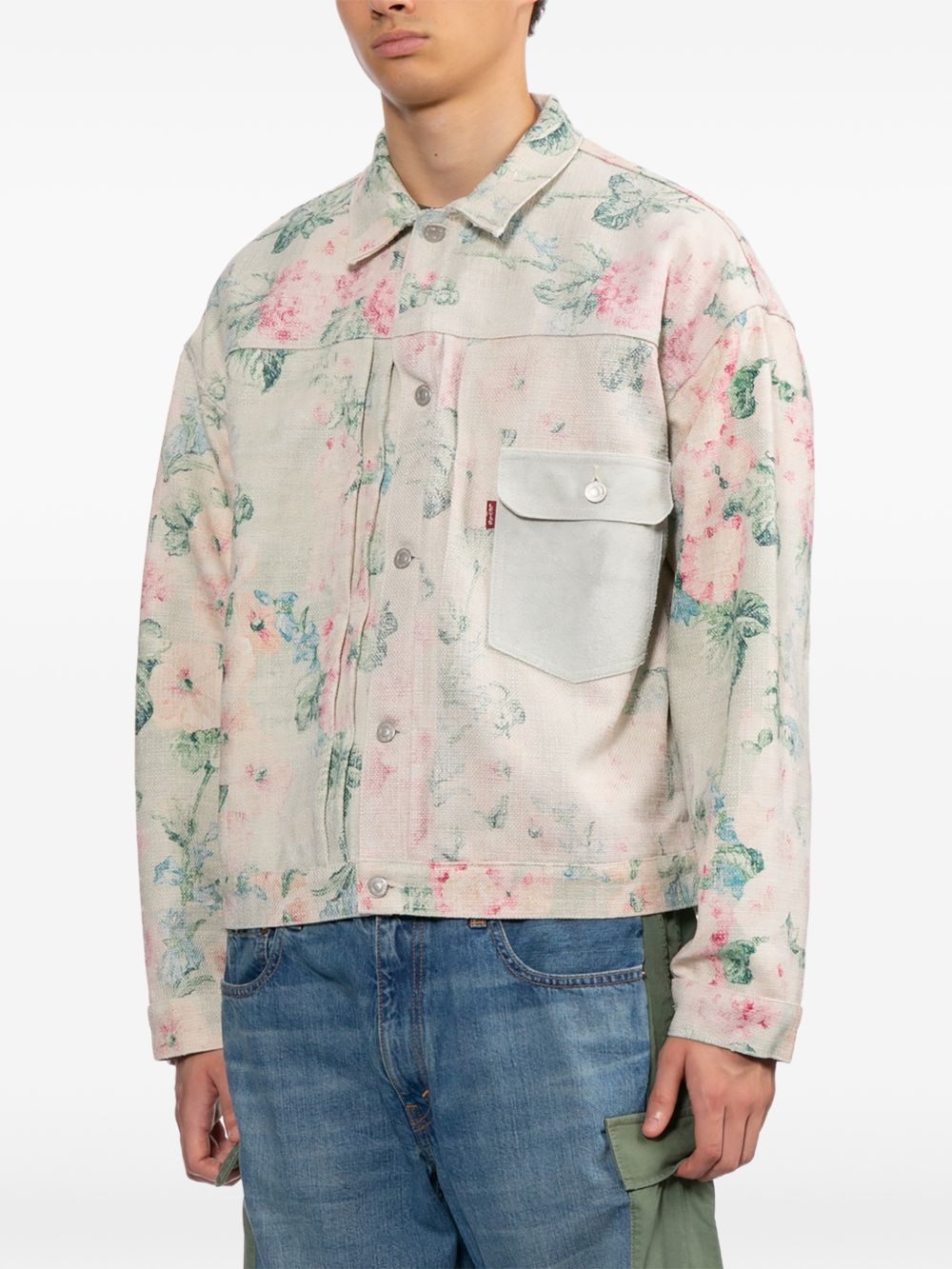 x Levi's rose-print jacket