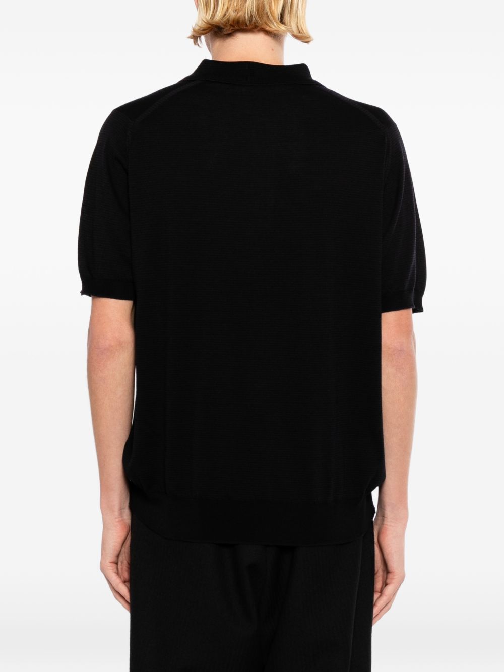 elvins fine stripe polo shirt