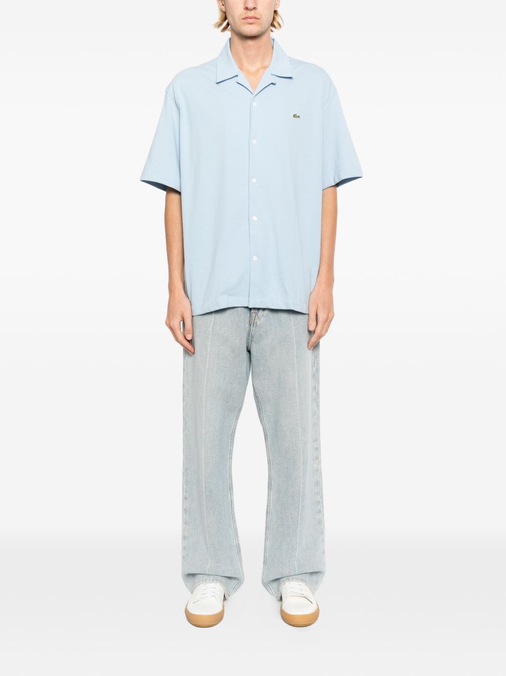 logo-embroidered shirt