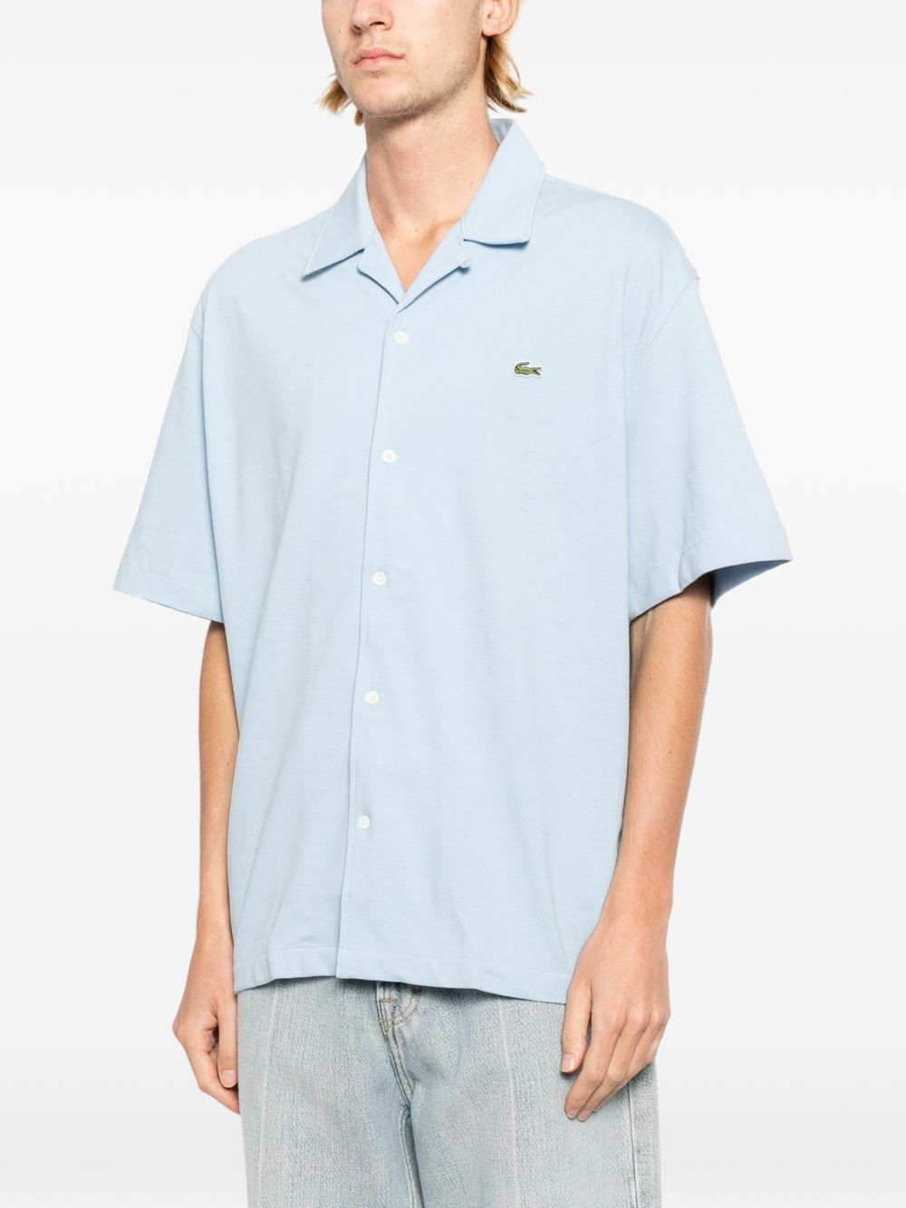 logo-embroidered shirt