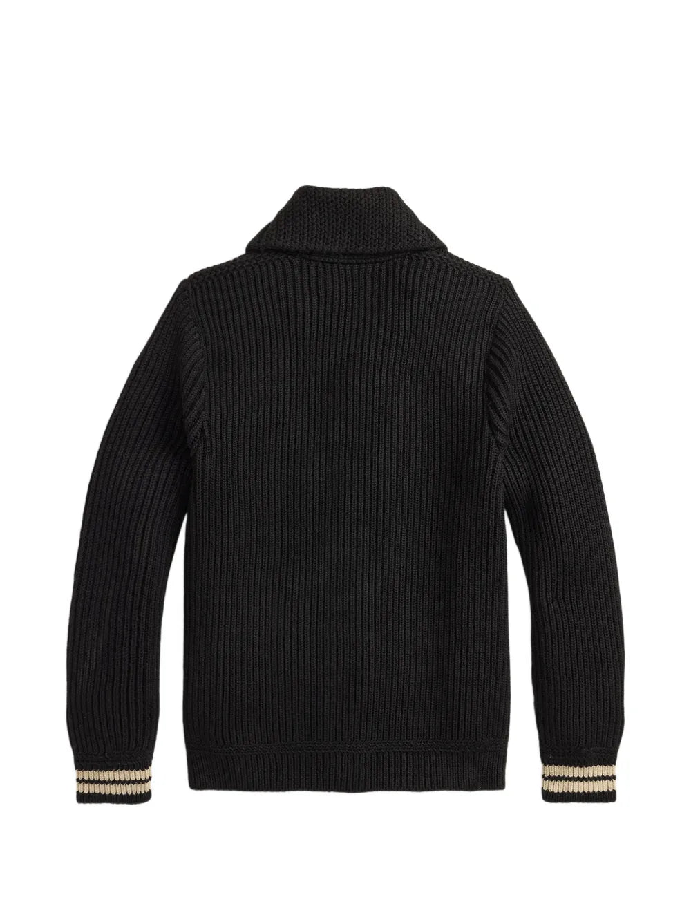 skull-patch shawl-collar cardigan
