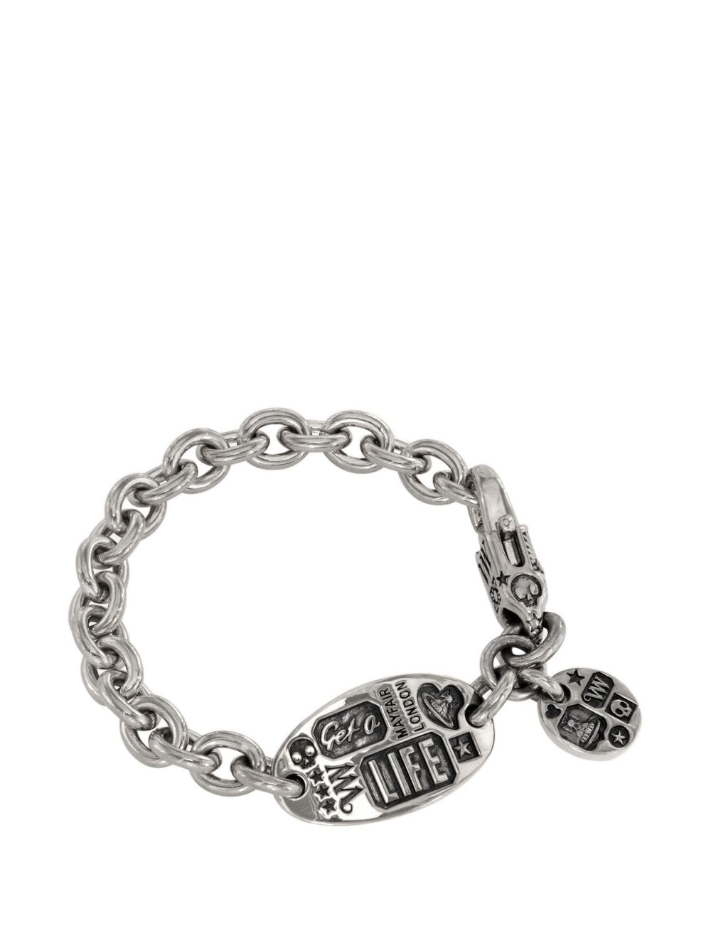 Lancelot engraved-charm bracelet