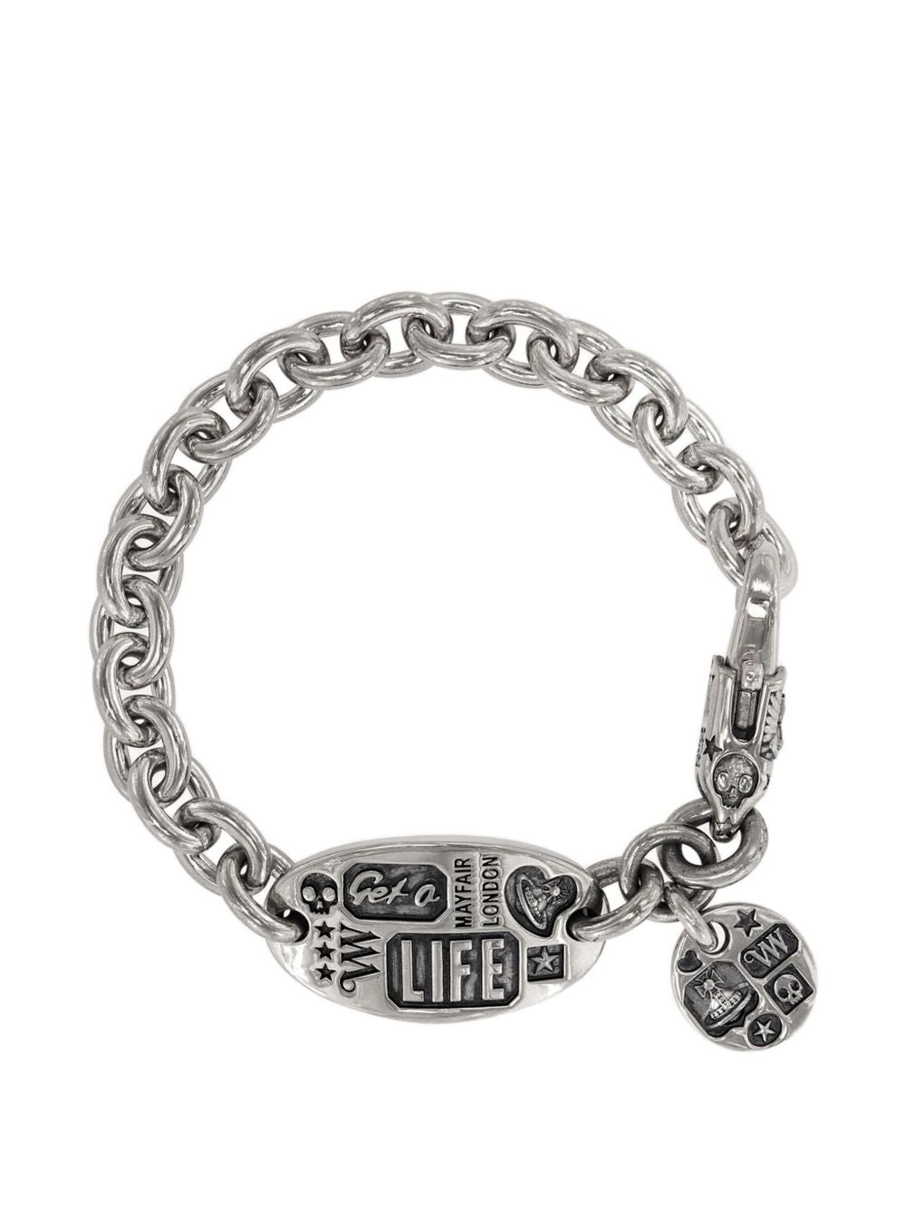 Lancelot engraved-charm bracelet