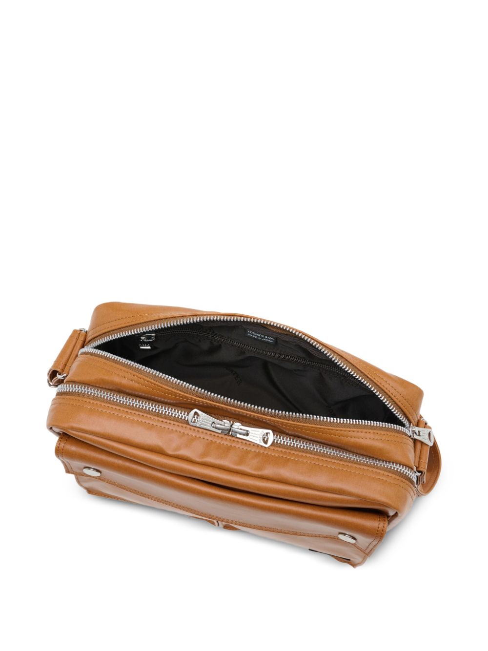 button flap shoulder bag