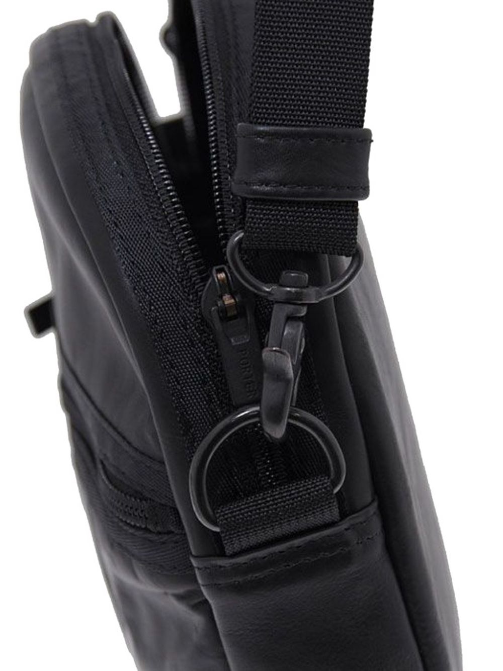 zip leather shoulder bag