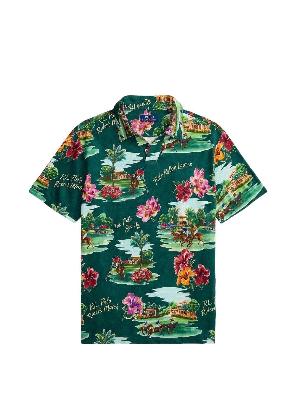floral print polo shirt