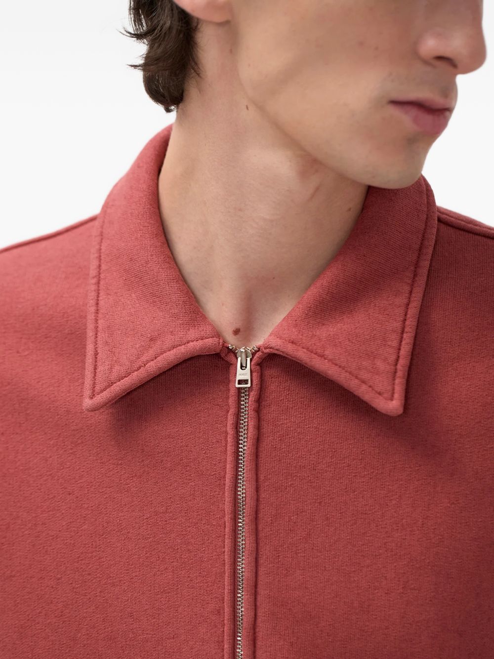 zip-collar sweatshirt
