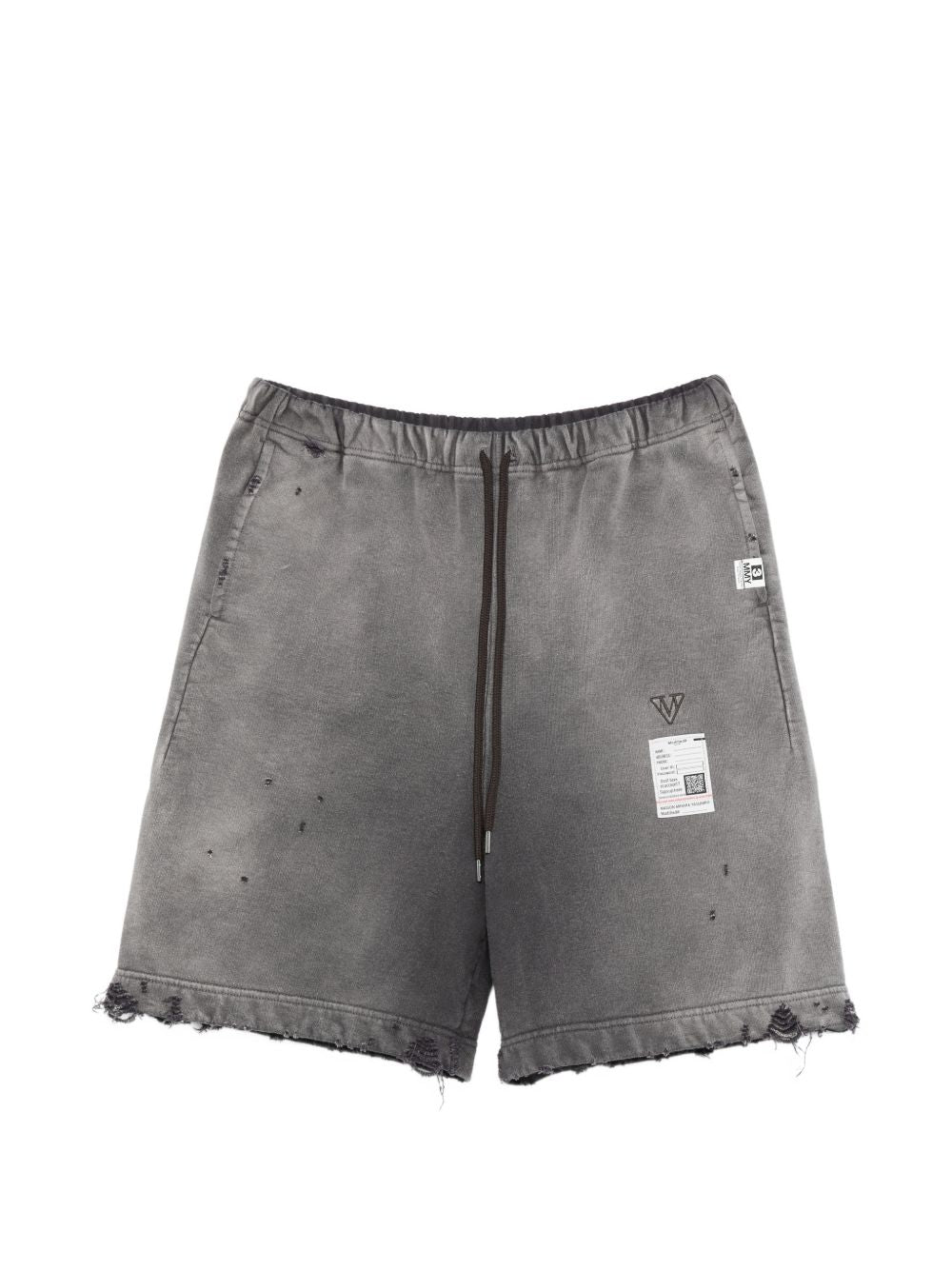 drawstring frayed shorts