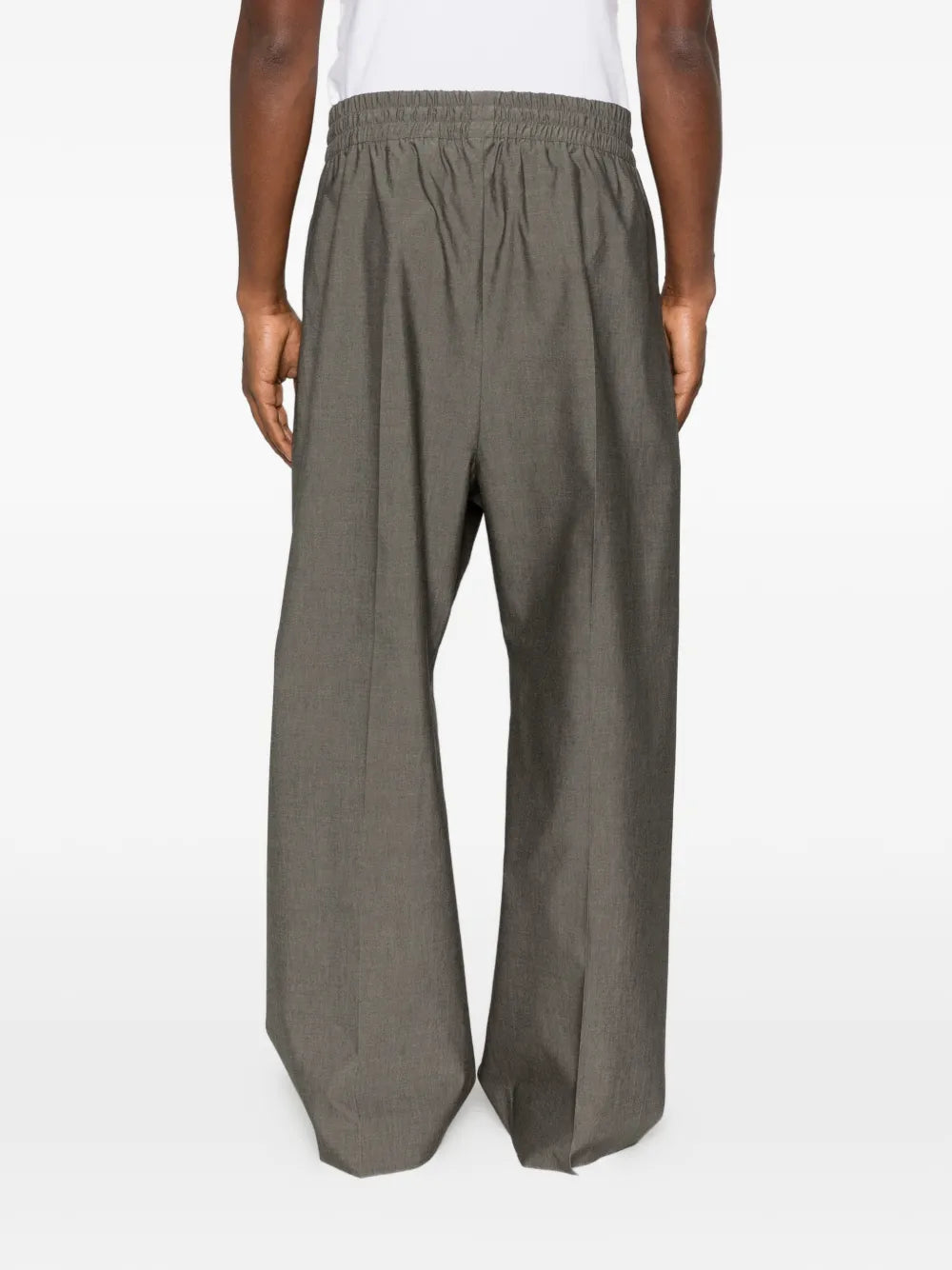 drawstring wide-leg trousers