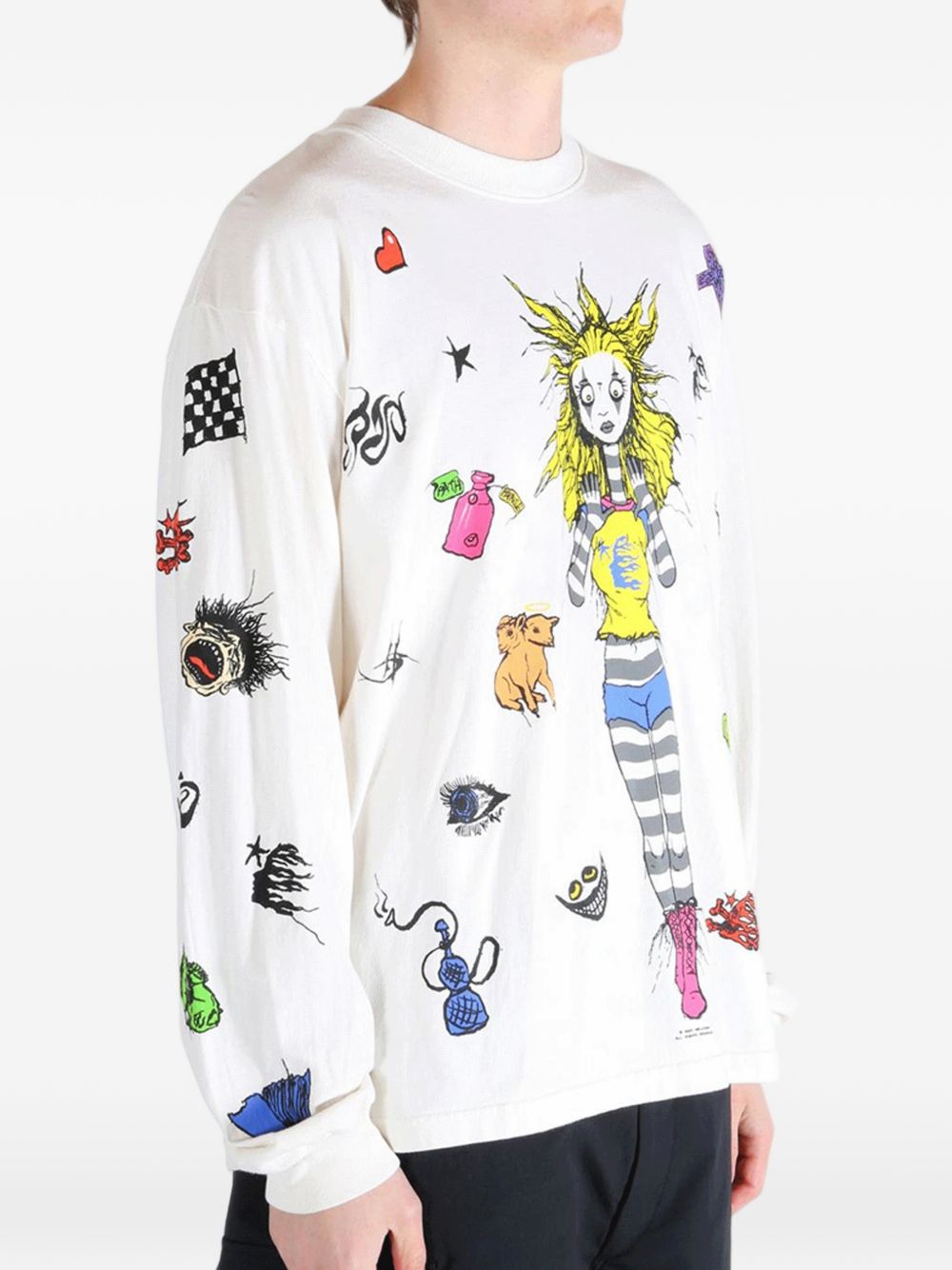 Down the Paradise Path graphic-print long-sleeve sweater