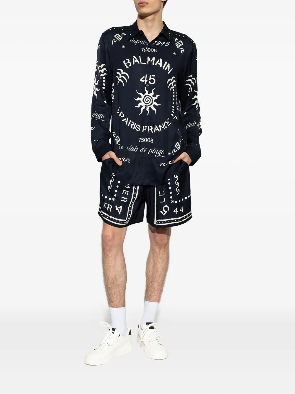 logo-print long-sleeve shirt