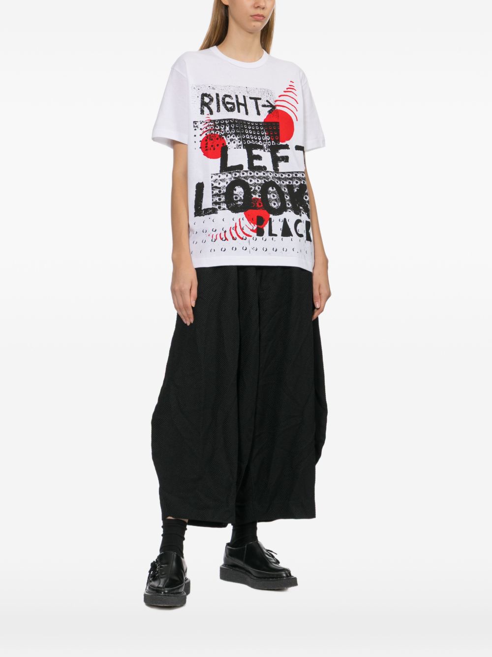 slogan-print T-shirt