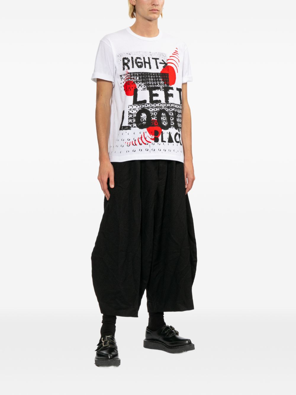slogan-print T-shirt