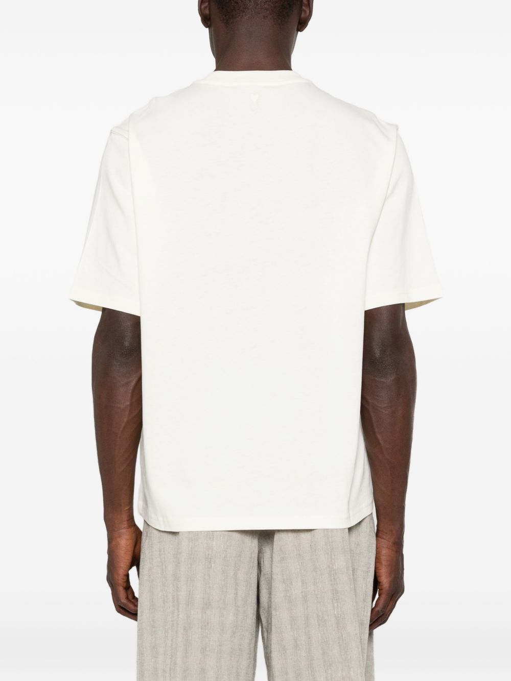 logo-print striped-patch T-shirt