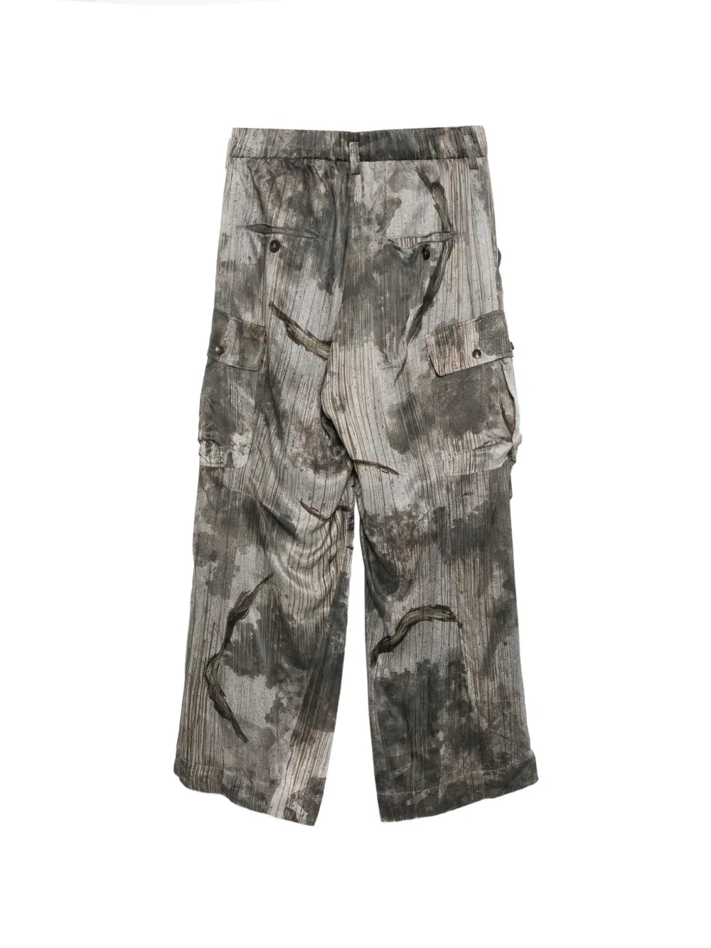 brushed-effect trousers