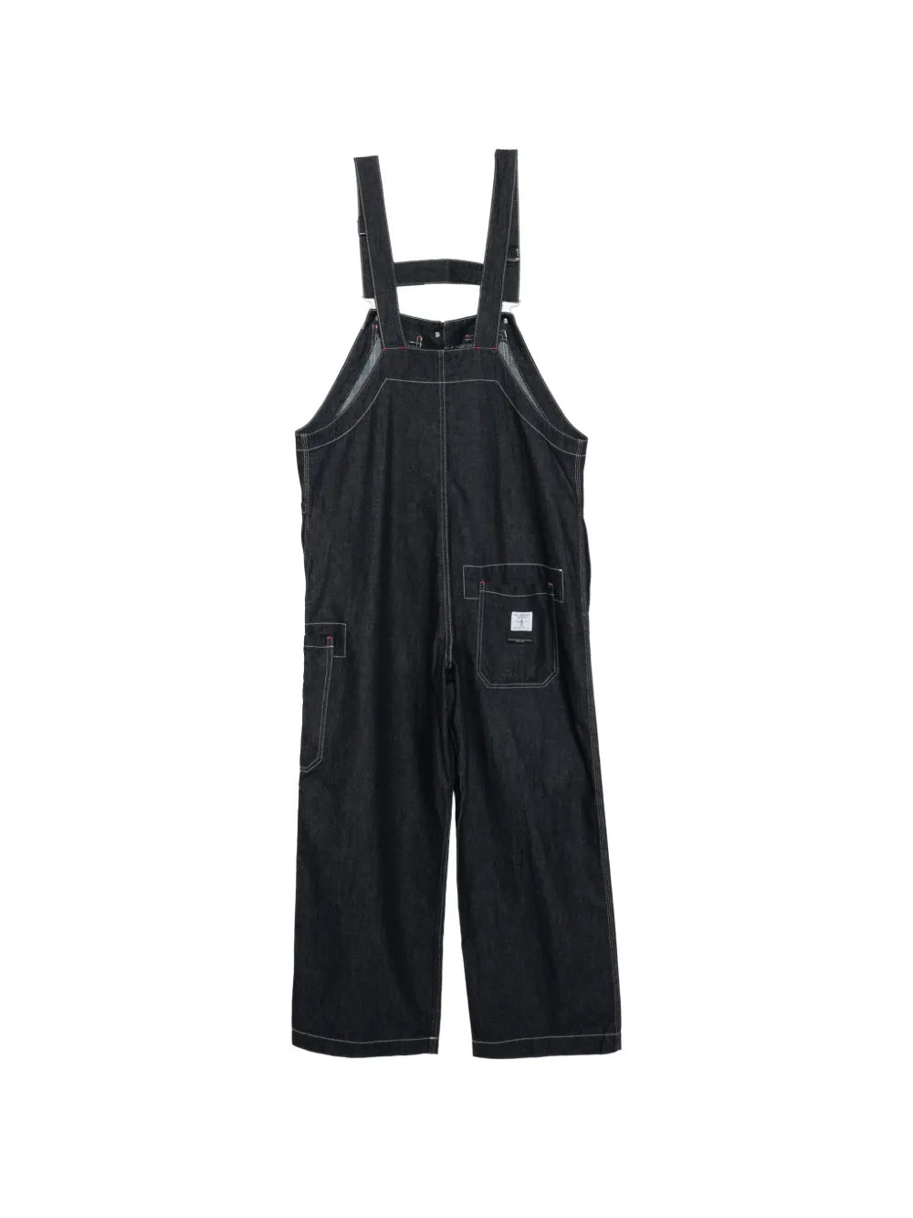 Contrast-Stitch Denim Dungarees