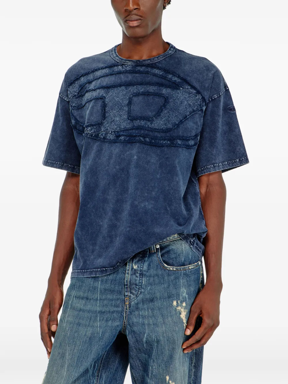 Relaxed cotton T-shirt with Oval-D applique