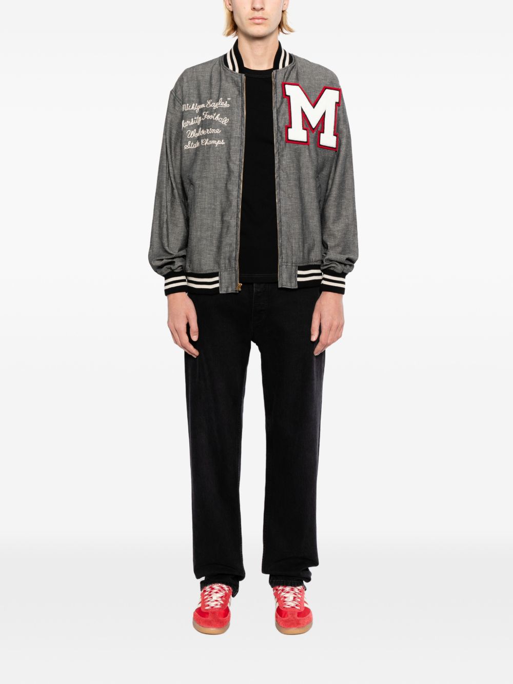 letter-patch bomber jacket