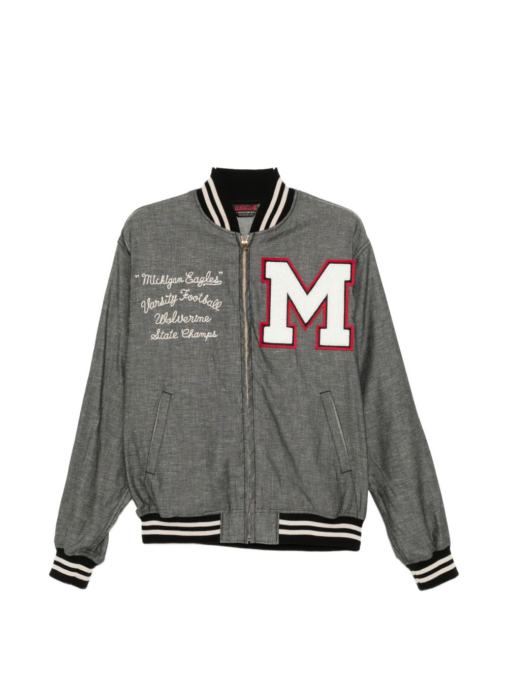 letter-patch bomber jacket