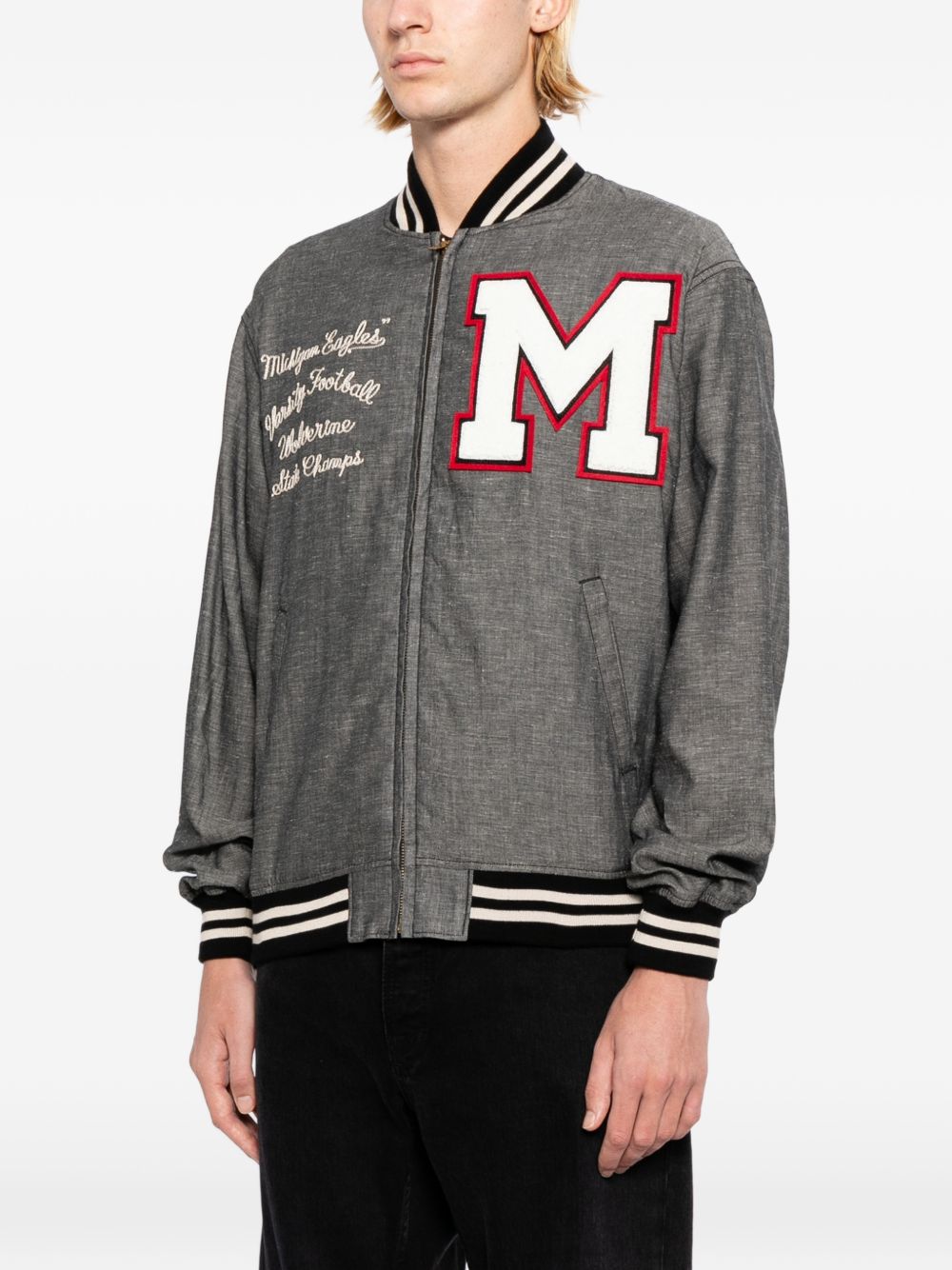 letter-patch bomber jacket