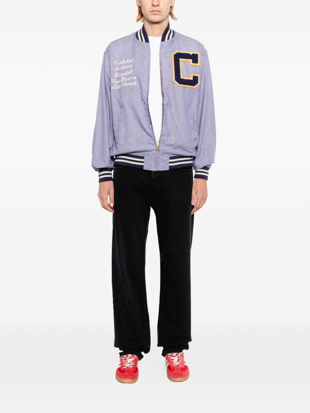 letter-patch bomber jacket