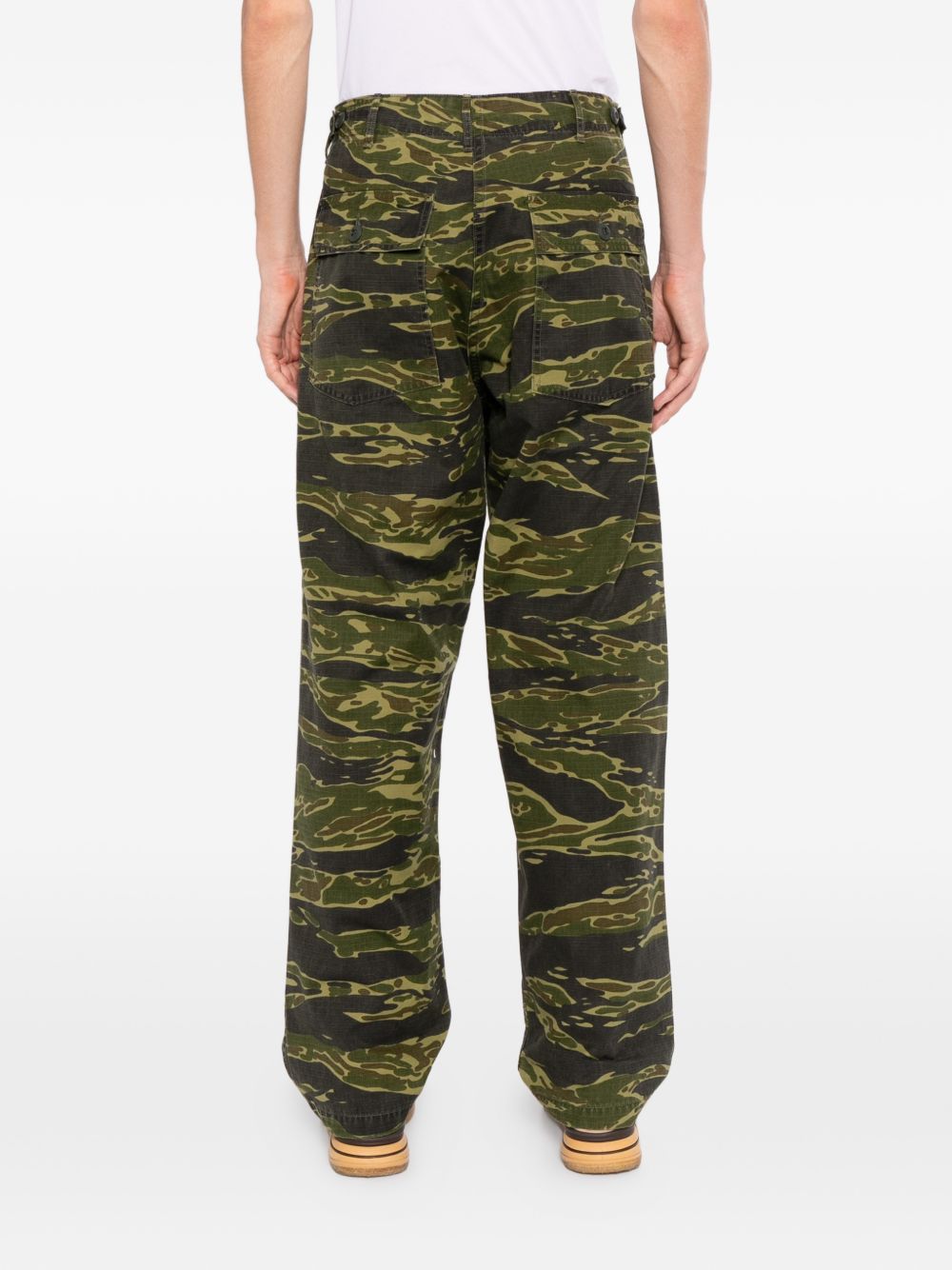 camouflage-print  trousers