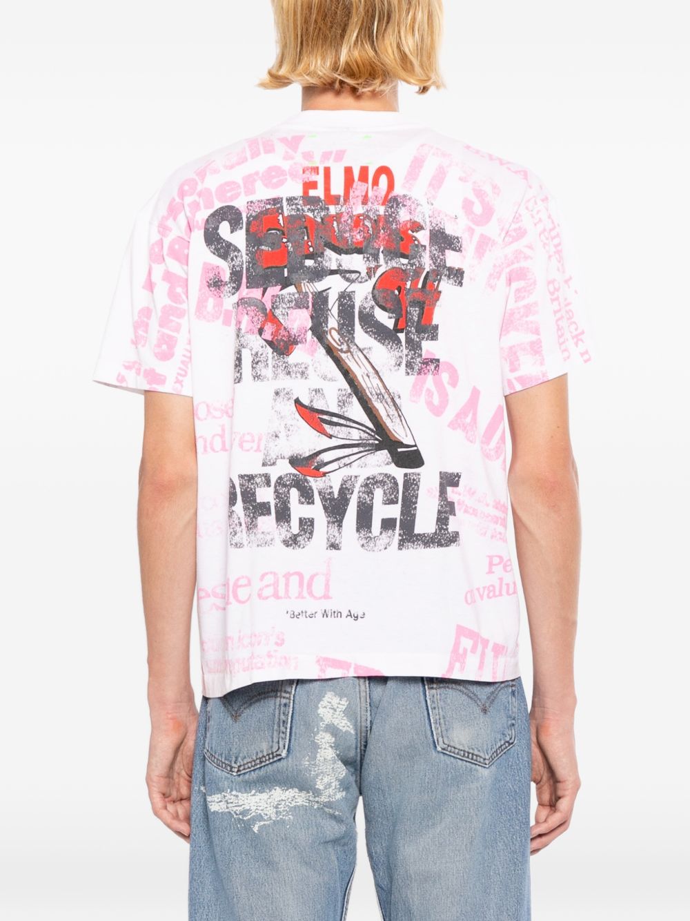 graphic-print tie-dye T-shirt