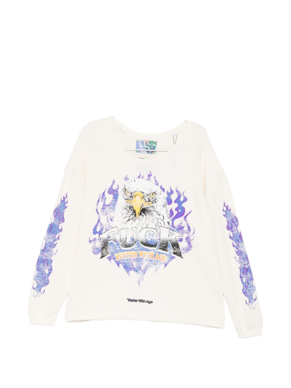 eagle-print long-sleeve T-shirt