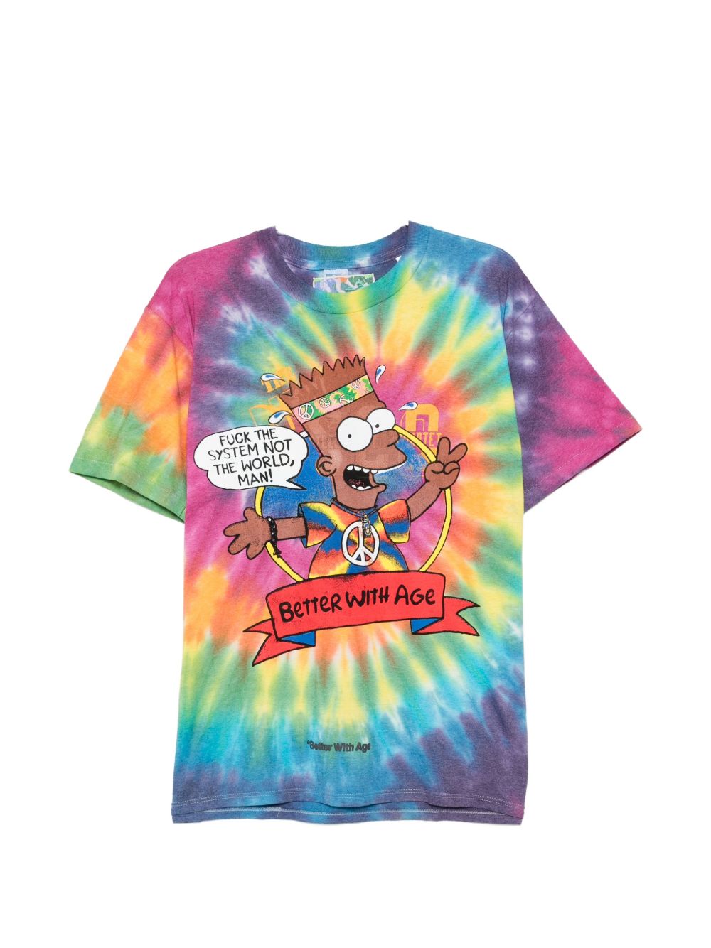 tie-dye graphic-print T-shirt