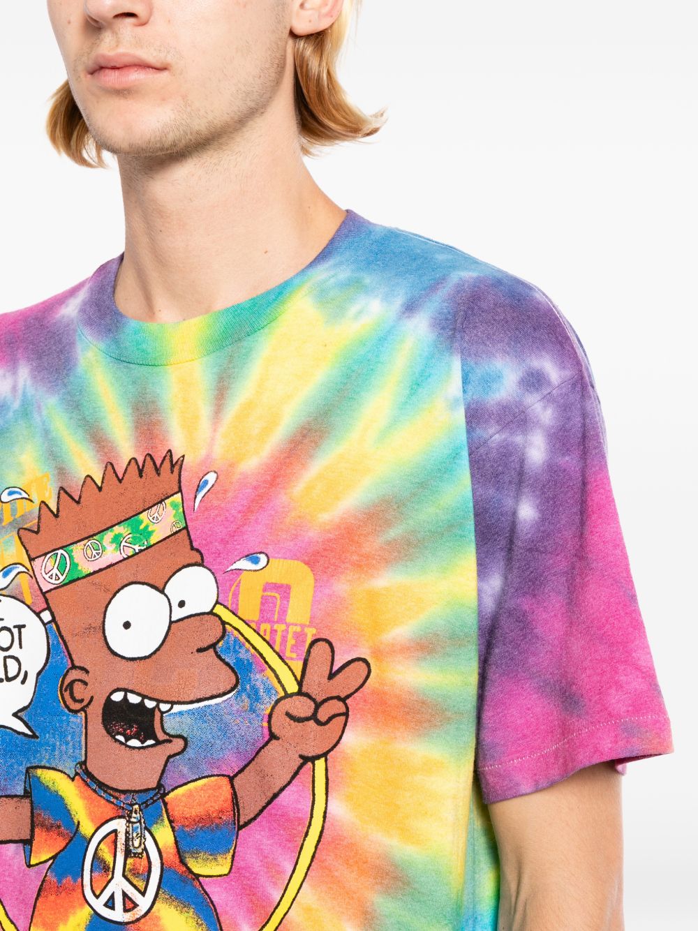 tie-dye graphic-print T-shirt