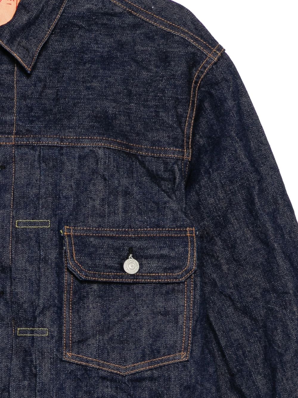 contrast-stitched denim jacket