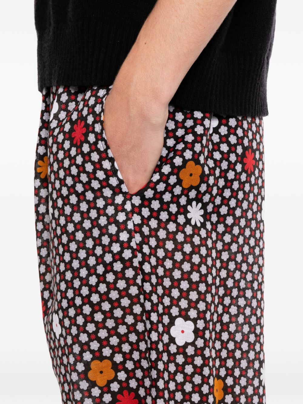 floral-print shorts