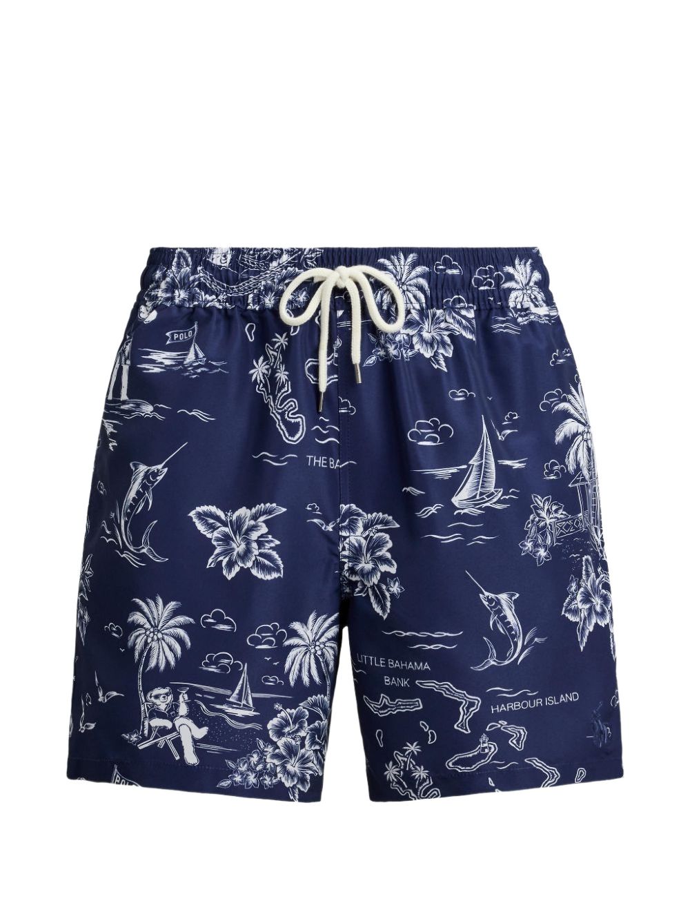 bear-print swim shorts