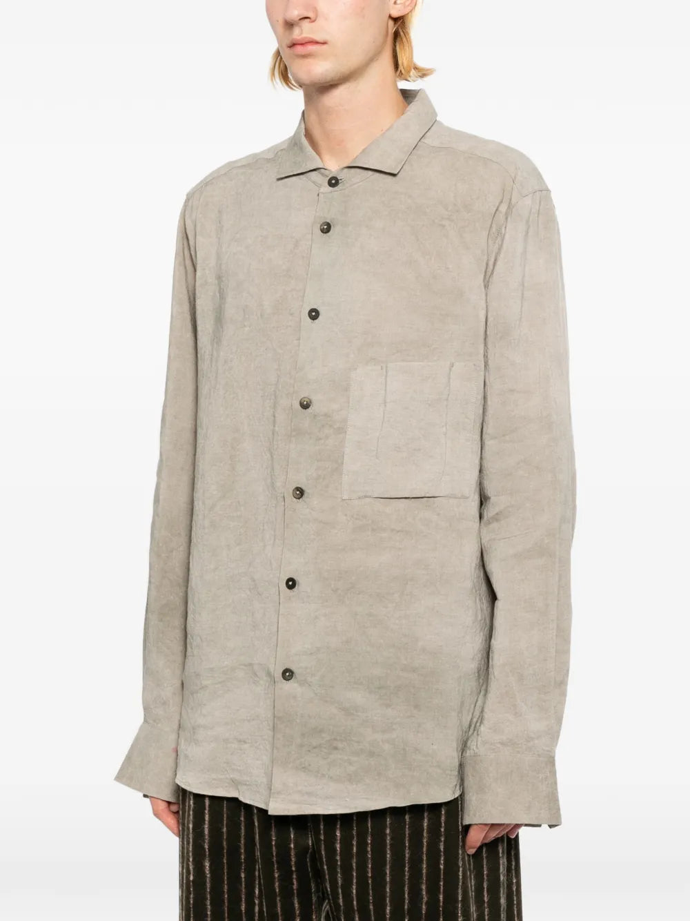 chest-pocket long-sleeve shirt