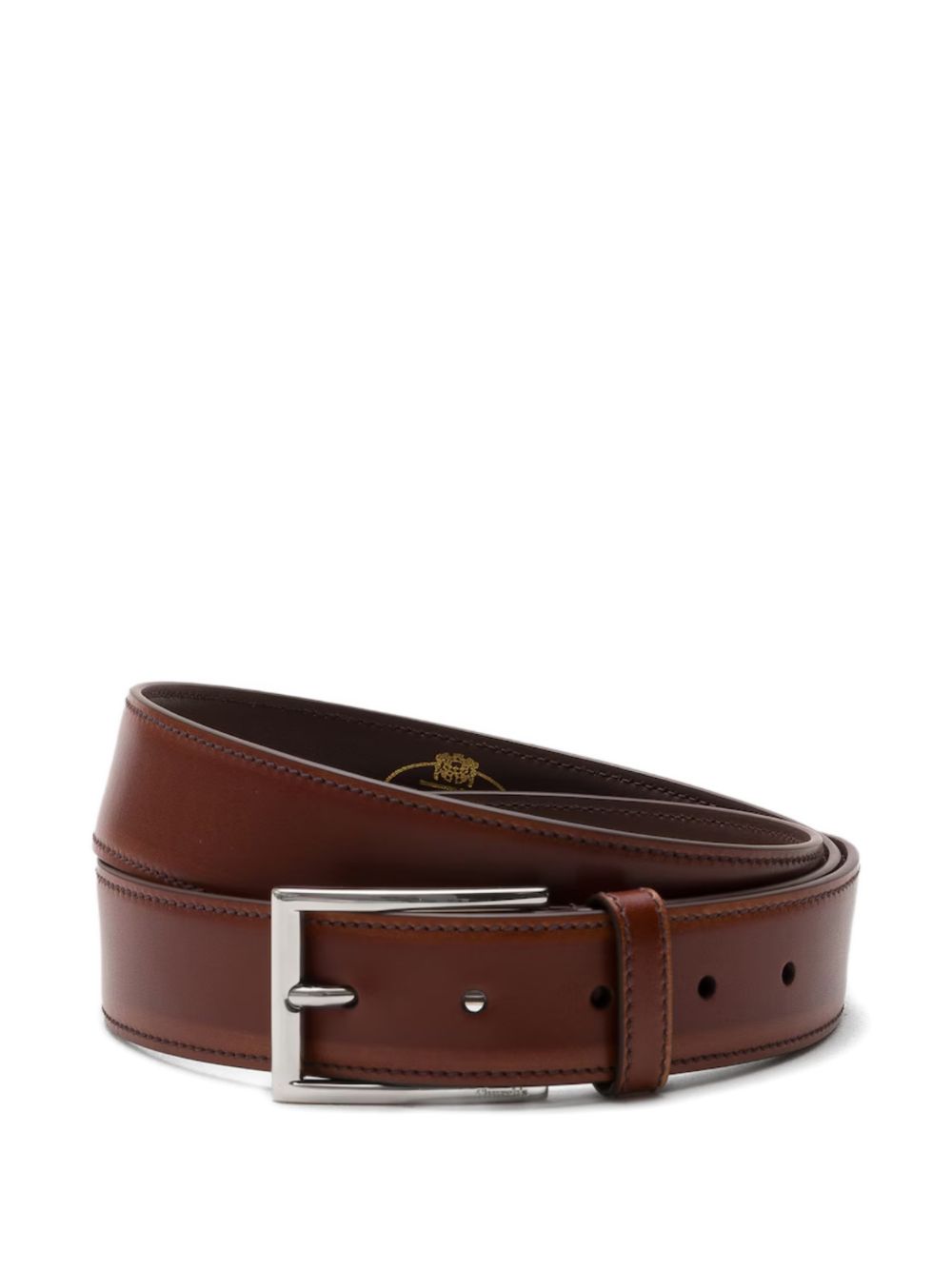 leather buckle-fastening belt