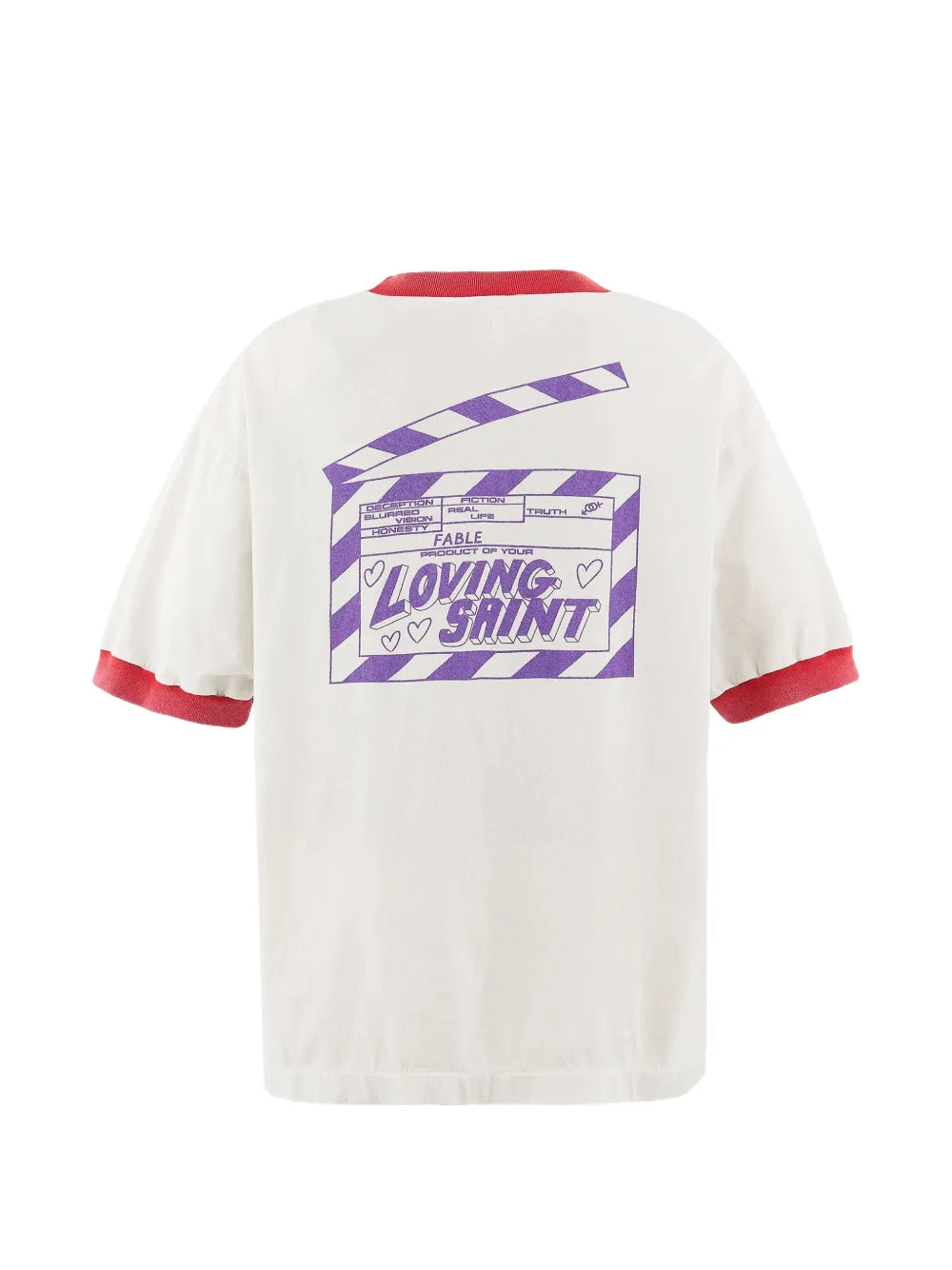 graphic-print ringer t-shirt