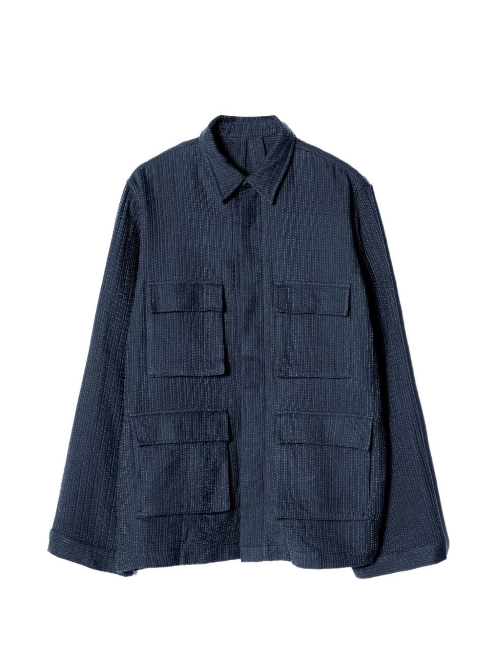 sashiko-stitch pocket shirt