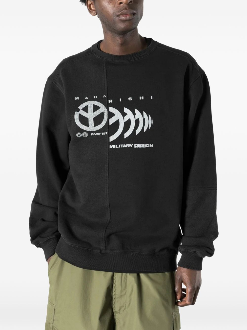Maha logo-print panelled sweater