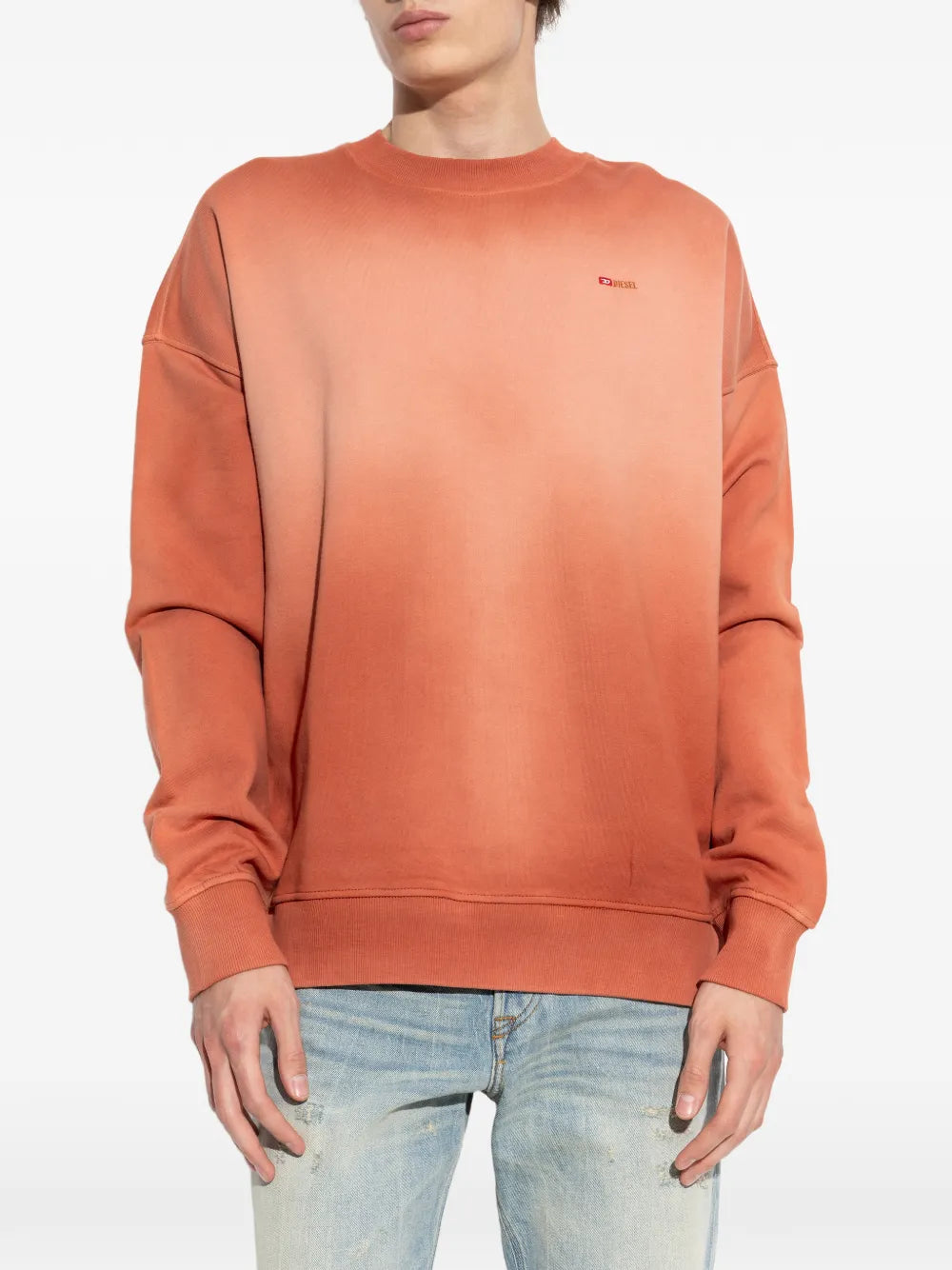 gradient-effect logo-embroidered sweater