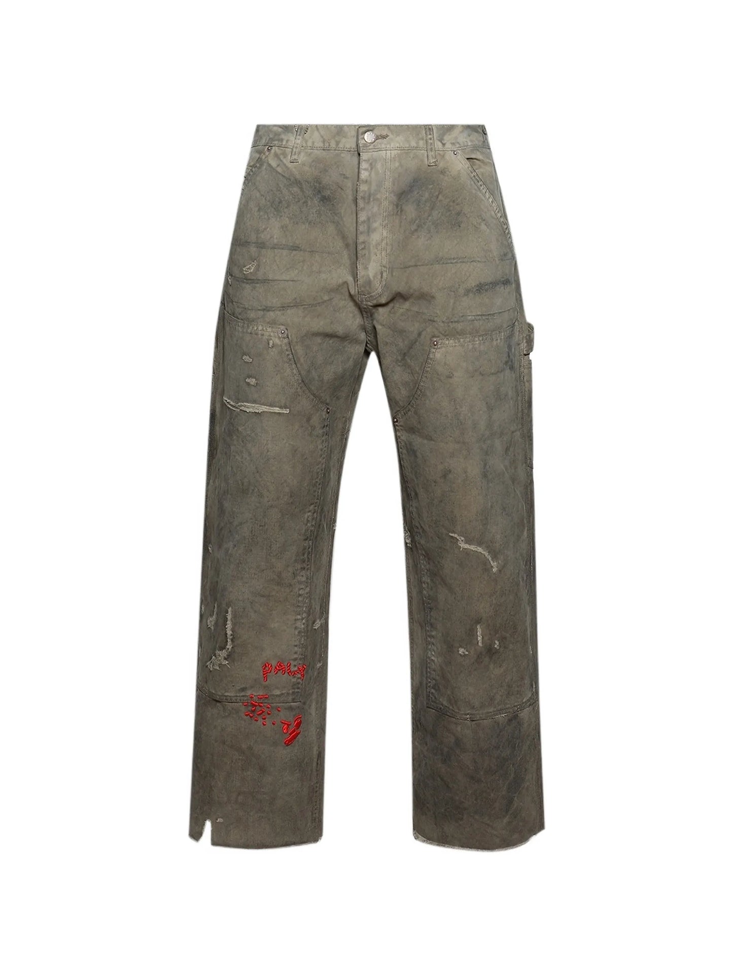 Been Thru It Waxed-Canvas Double-Knee Trousers