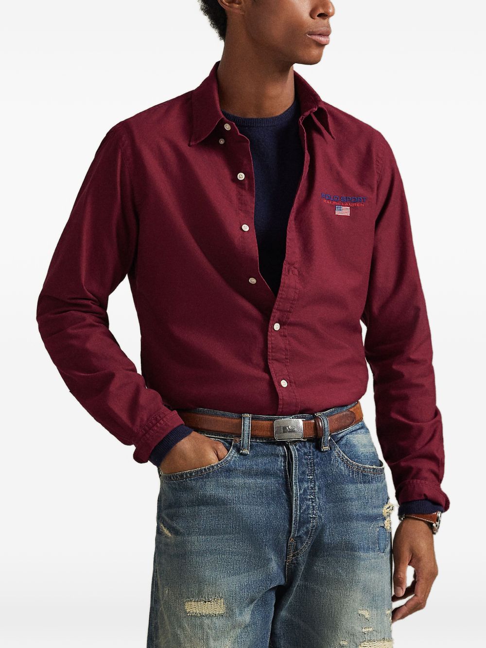 Polo Sport logo-embroidered shirt