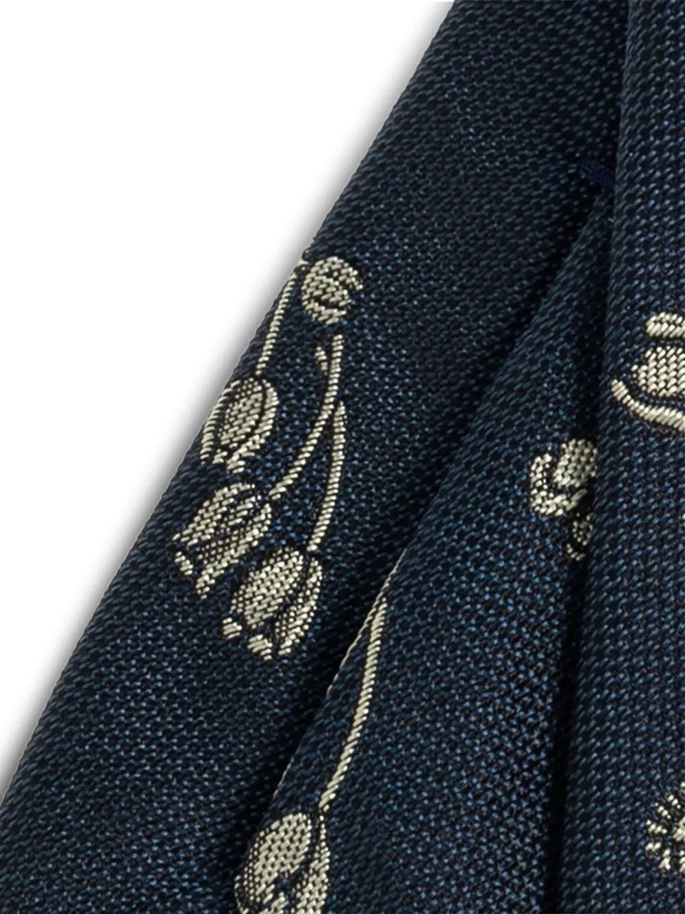 floral-print silk tie
