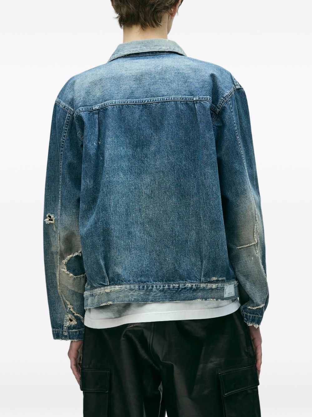 distressed denim jacket