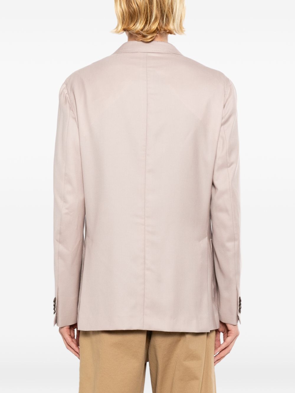 double-breasted peak-lapel jacket